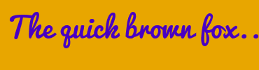 Image with Font Color 4800C3 and Background Color E8A600